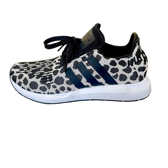 Adidas Swift Running Run Shoes Black White Leopard BD7962 Woman’s Size 6 - Picture 10 of 12